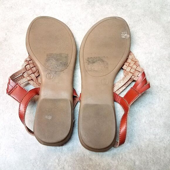 Merona Womens Size 9 Brown Thong Slingback Sandals - Picture 9 of 11